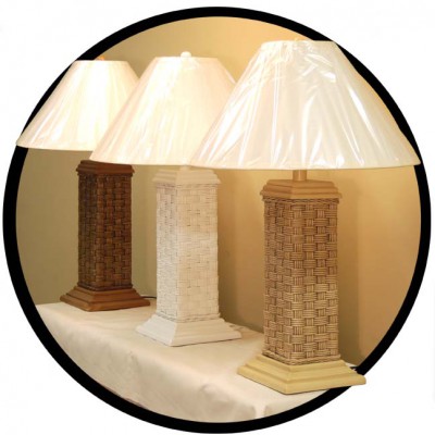 Chasco Cottage Basket Weave Table Lamp with Shade