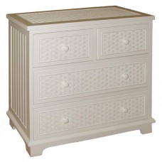 Chasco Cottage 4 Drawer Slip Chest with Glass