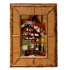 Chasco Burnt Rattan Oblong Mirror