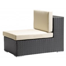 ZUO Outdoor Cartagena Espresso Wicker Middle Sectional Chair