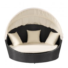 ZUO Outdoor Colva Wicker Canopy Day Bed