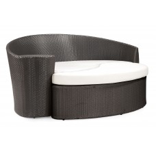 ZUO Outdoor Curacao Wicker Day Bed and Ottoman
